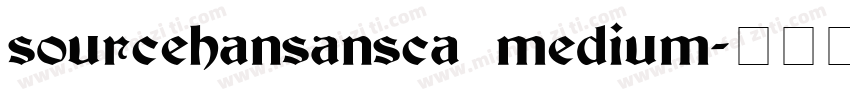 sourcehansansca medium字体转换